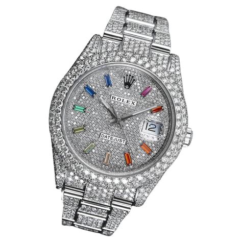 iced out watch cheap with rolex sighn|rolex datejust iced out 41mm.